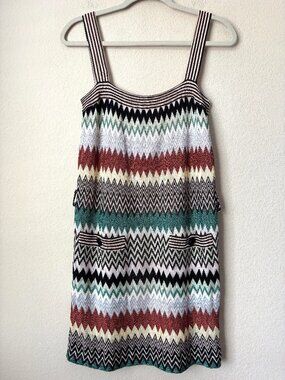 Missoni Chevron Zig Zag Knit Mod Mini Dress